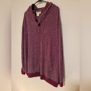 True Nation ,sweater with hood, 2XL ,3 button front